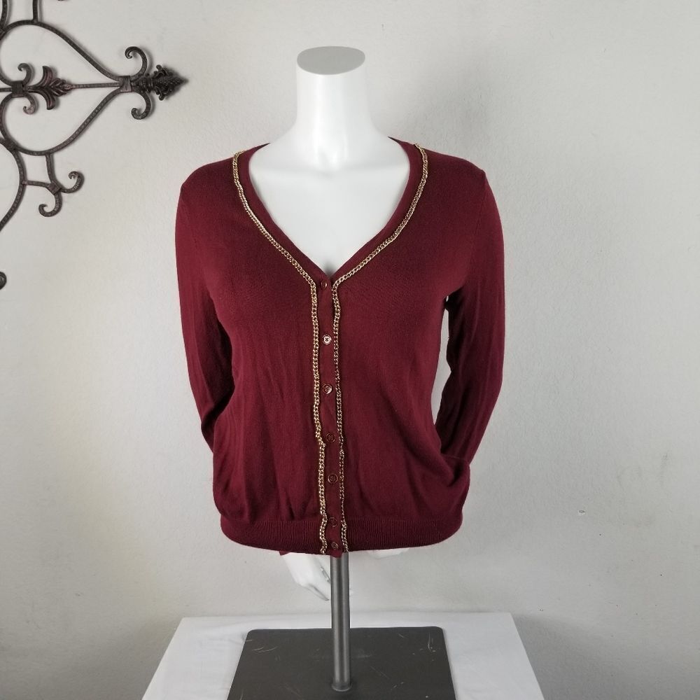 Merona Cotton Blend‎ Button Front Sweater